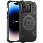 Resim iPhone Uyumlu 14 Pro Kılıf Wireless Şarj Özellikli Kenarları Antişok Desenli Hot Kapak 