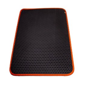 Resim Cattie Altıgen Model Kum Toplayıcı Fonksiyonel Kedi Paspası Medium Turuncu 37x50 Cm 