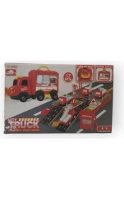 Resim Sürtmeli Müzikli Işıklı Itfaiye Arabalı 17 Parçalı Set 