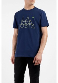 Resim Layyagosta Erkek Sıfır Yaka T-Shirt-İndigo (504689149) İndigo 