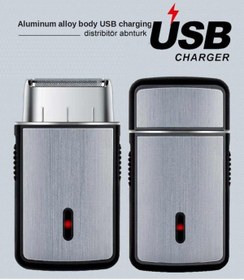 Resim abnturk USB Şarjlı Alüminyum Metal Gövde Sıfır Siinekkaydı Tıraş Favori Yanak Traş Makinesi Seyahat Cep Tipi 