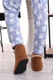 Resim Wordex Uc 01 Erkek Kadın Çocuk Ev Pandufu Botu Ev Ayakkabısı 