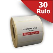 Resim Kalite Barkod 75x35 Termal Etiket | 30 Rulo Barkod Etiketi 