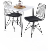 Resim Cosargroup Metal Ayaklı 60x70cm (tek Masa) Mutfak Masası Balkon Masası Çalışma Masası 
