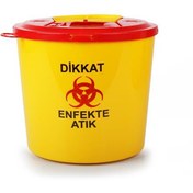 Resim Omnisoft Tıbbi Atık Plastik Çöp Kovası 5 Lt 