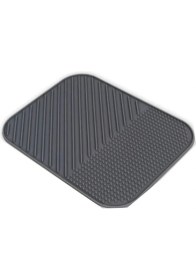 Resim Main Shop Kaydırmaz Silikon Bulaşık Kurutma Matı Örtüsü Buzluk Halısı Bulaşıklık Antrasit Renk 