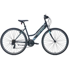 Resim Carraro Active 282 - 28 Jant 16'' 40cm (Xs-s) Kadro 21 Vites Şehir Bisikleti - Mat Siyah / Koyu Gri - Turkuaz 