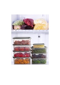 Resim Nandy Home Easybox Mikrodalga Ve Difrizde Kullanılabilen Çok Amaçlı Saklama Kabı12'li Set Antrasit 