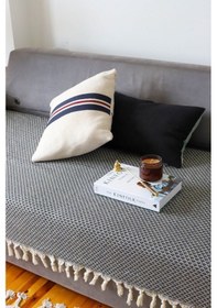 Resim Yıldız Siyah Oturma Yerini Kapatan Koltuk, Çekyat, Kanepe Örtüsü/ Şalı 115x200 Cm Siyah 