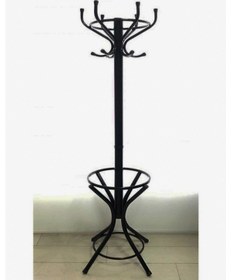 Resim Siyah Metal Portmanto 175 Cm Uzunluk 100 Kg Taşıma Kapasitesi Metal Askılık Siyah Beyaz 