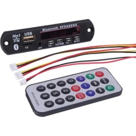 Resim Autoline Mikrofonlu-Bluetooth-Radyo-Usb-Aux-Sd Kart Mp3 Çalar 12 Volt 