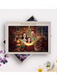 Resim Bk Gift Kişiye Özel Aile Yılbaşı Karikatür Tasarımlı 1000 Parça Profesyonel Puzzle-3, 1000 Puzzle, Yeni Yıl Hediyesi, Yılbaşı Hediyesi Kobitmeyencom35 
