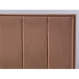 Resim Niron Comfort Başlık 100 cm Tek Kişilik Yatak Başlığı Sütlü Kahve Kumaş Başlık 