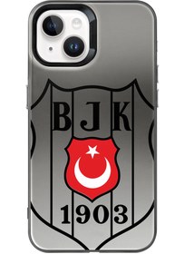 Resim Beşiktaş Büyük Arma Bayrak Premium Telefon Kılıfı - iPhone 15 