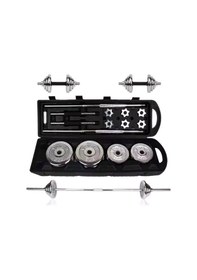 Resim Evde Spor İçin 50 Kg Dambıl Seti Çantalı Krom Ve Döküm Plakalı 