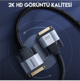 Resim Baseus Dvi To Dvi 24+1 HD TV Projektör Görüntü Kablosu 3 Metre 