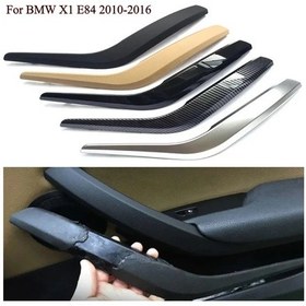 Resim Dashanshop 2010-2016 Bmw X1 E84 Bej Siyah Karbon Fiber Kapı İç Kolu Aksesuar Seti 1sol 1sağ 