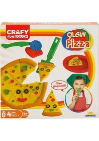 Resim Mey İthalat Crafy Çılgın Pizza Oyun Hamuru Seti 200 G 10 Parça Sarı 