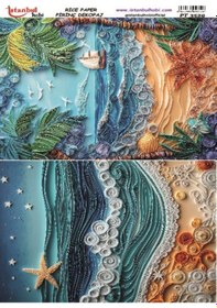Resim Pirinç Dekopaj Kağıdı 30x42cm Pt-3529 Deniz 