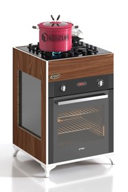 Resim Kenzlife Ankastre Modülü Kabini Selenyum3 Cvz Fırın Ocak Dolabı Ayaklı Üstten 