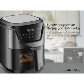 Resim Hiking Hiking Haf-502 6 Litre Airfryer Sıcak Hava Fritözü 
