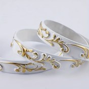 Resim Kendinden yapışkanlı PVC Duvar Modelleri ve Trim, 2cm Genişlik, Dekoratif Yumuşak Çizgi Ayna Çerçevesi Kenarı, Sahte Tuğla Tavan Çizgisi, Oturma Odası Arka Duvar Kenar Trim, Altın Tonlu Beyaz 