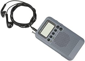Resim HRD-104 Taşınabilir AM/FM Stereo Radyo Cep 2-Band Dijital Ayarlama Radyo Alıcı Açık Radyo w/Kulaklık İpi 1.3 inç LCD Ekran-Sazoley 