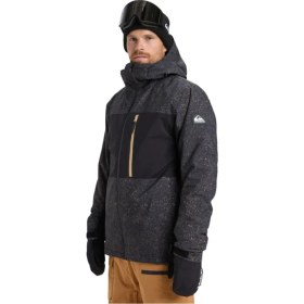 Resim Quiksilver Sycamore Printed Jk Erkek Siyah Snowboard Ceketi 