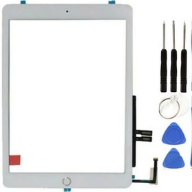 Resim Apple Uyumlu iPad 6.nesil A1893-a1954 Servis Home Tuşlu Dokunmatik Beyaz + Tamir Seti 