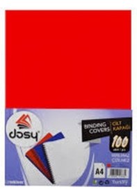 Resim Dosy Cilt Kapağı A4 160 Micron 100 Lü Paket Kırmızı 