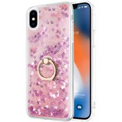Resim Apple Iphone Xs Max Kılıf Glitter Liquid Holder Pembe Microsonic