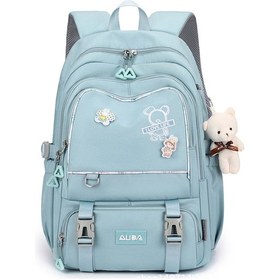 Resim Youtek Genç Kızlar İçin Hafif Sırt Çantası - Büyük Kapasiteli Okul Çantası, Mavi Çok Renkli 