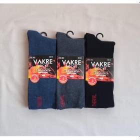 Resim Vakre Erkek Kışlık Thermal Havlu Çorap 12 Adet Çok Renkli 