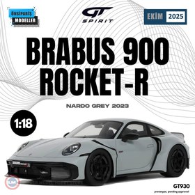 Resim 1:18 2023 Porsche Brabus 900 Rocket R Nardo Grey 