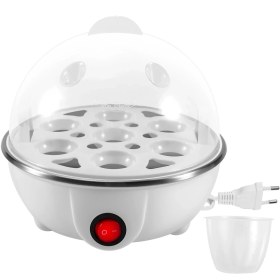 Resim Maggiei Elektrikli Haşlanmış Yumurta Pişirici Kazan Üreticisi Hızlı Isıtma Paslanmaz Çelik Buharlı Tava Pişirme Aleti, Beyaz Ab Fişi (Yurt Dışından) 