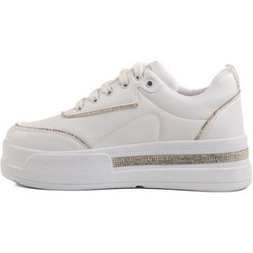 Resim Aspor Beyaz Yüksek Taban Kadın Spor Ayakkabı Çok Renkli 