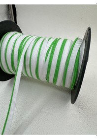 Resim 1 Cm Arabiye Şerit- Yeşil / Beyaz 