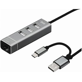 Resim BX15HB Type-C USB Ethernet 3 Portlu Çoklayıcı Hub 