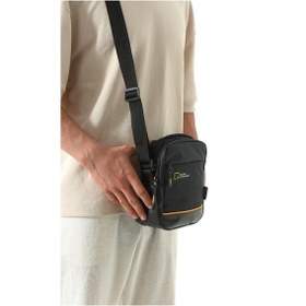 Resim Baginn Erkek Omuz Çantası Elde Tutma 23 14 Cm Çapraz Askılı Postacı Çantası Mega Çanta Paraşüt Kumaş Siyah 