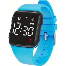 Resim Primepickings P10 Blue Dijital Saat, Alarm Tarih Aydınlatma Su Geçirmez Spor Kol Saati Hediye Diğer 