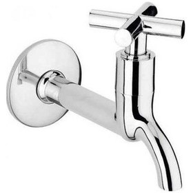 Resim Artı Aç Kapa 4 Kollu Krom Çevirveli Musluk Duvardan Tek - Girişli 