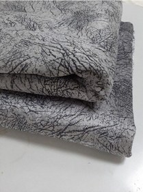 Resim Koltuk Çekyat Örtüsü Açık Gri Damar Desenli Kaymaz Taban Süngerli Üst Kumaş Kadife 