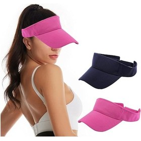 Resim Unisex Uv Koruyucu Sporcu Plaj Vizör Şapka 2 Li Set (547423537) 