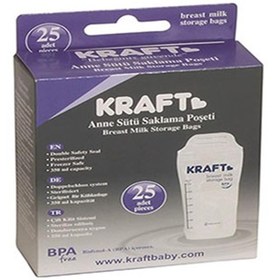 Resim Kraft Anne Sütü Saklama Poşeti 25'Li Paket 