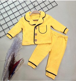 Resim Sparrow Laurel Unisex Bebek Alt Üst Gecelik Takımı, Önden Düğmeli Pijama Takımı (6-24 Ay) 