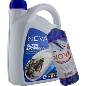 Resim Nova Ultra -25 Derece 3 Litre Yeşil Antifriz +cam Suyu 1 L 