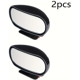 Resim Chuangyinshop Geniş Açı Kör Nokta Aynaları 2 Adet Siyah 360 Derece Ayarlanabilir Oto Ayna Görüş Kalitesi 