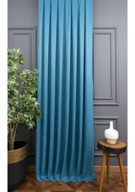 Resim Evdepo Home Turkuaz Fon Perde Tek Kanat (539786313) Turkuaz 
