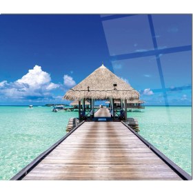 Resim Olinpa Cam Ocak Arkası Koruyucu | Deniz ve Kamelya 