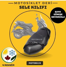 Resim Motobros Hero Duet 110 Motosiklet Deri Sele Kılıfı Örtüsü Brandası-123436 